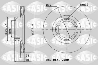 Tarcza hamulcowa SASIC 4004258J