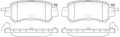 Комплект тормозных колодок, дисковый тормоз FIT FP1624 для MAZDA CX-3