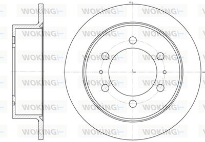 WOKING D6784.00 Тормозные диски для SSANGYONG RODIUS
