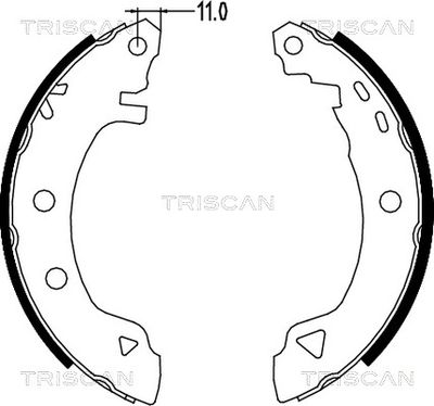 TRISCAN 8100 15580 Тормозные колодки барабанные  для RENAULT RAPID (Рено Рапид)