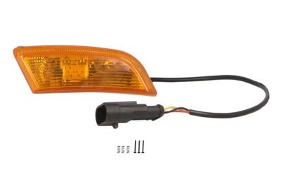 Controlelampje, zijkant Links (kleur van het glas: oranje, LED)