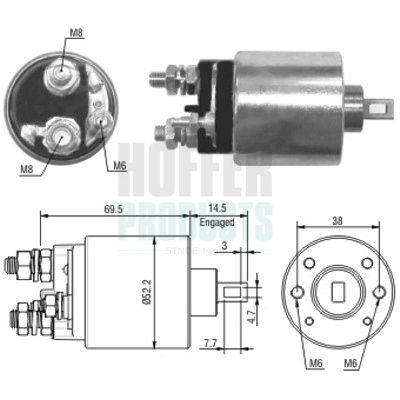 Elektromagnetický spínač, startér HOFFER 46122