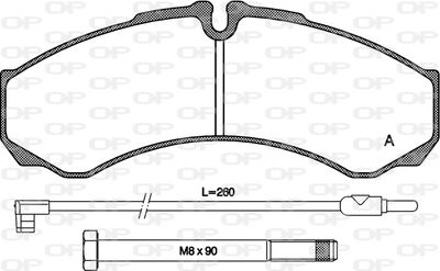Комплект тормозных колодок, дисковый тормоз OPEN PARTS BPA0651.02 для RENAULT MASCOTT