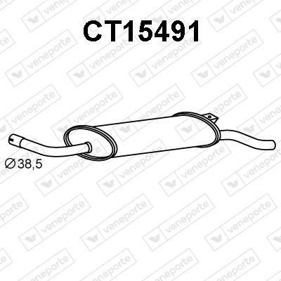 Глушитель выхлопных газов конечный VENEPORTE CT15491 для CITROËN LNA