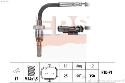 SENZOR TEMPERATURA GAZE EVACUARE EPS 1220243