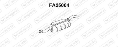 Глушитель выхлопных газов конечный VENEPORTE FA25004 для SEAT FURA