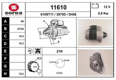EAI Startmotor / Starter (11610)
