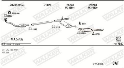 Изпускателна система WALKER VW25055