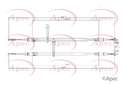 Cable Pull, parking brake APEC CAB1417