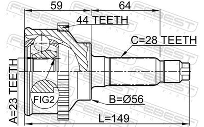 Joint Kit, drive shaft 0510-018A44