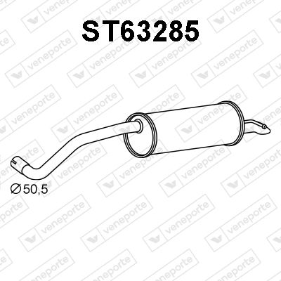 VENEPORTE ST63285 Глушитель выхлопных газов  для SEAT IBIZA IV ST (6J8, 6P8) 1.2 TSI