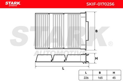 Филтър купе (поленов филтър) STARK SKIF-0170256