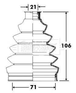 Bellow, drive shaft Borg & Beck BCB2365