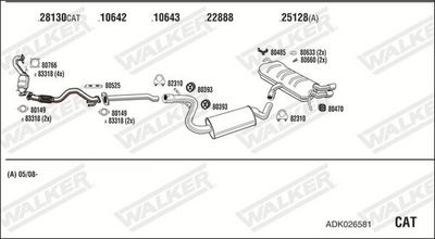 Изпускателна система WALKER ADK026581