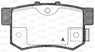 Комплект тормозных колодок, дисковый тормоз OPEN PARTS BPA0325.02 для ACURA TSX