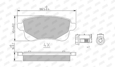 BREMSBELAGSATZ SCHEIBENBREMSE JURID 573660J 1