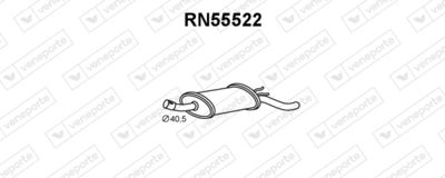 Глушитель выхлопных газов конечный VENEPORTE RN55522 для RENAULT TWINGO