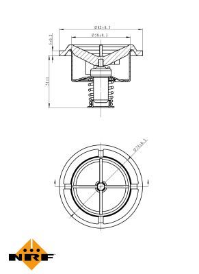 Thermostat, coolant 725014