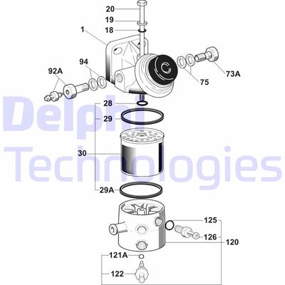 Топливный фильтр DELPHI 6260B682B для RENAULT 21