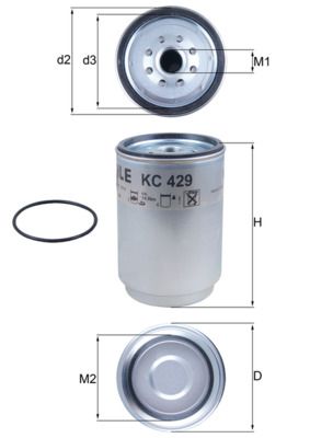 Brandstoffilter - KC429D - KNECHT