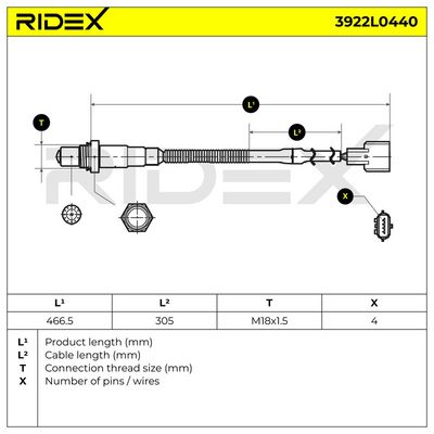 ламбда-сонда RIDEX 3922L0440