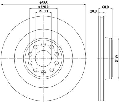 Тормозной диск MINTEX MDC3029C для TESLA MODEL X
