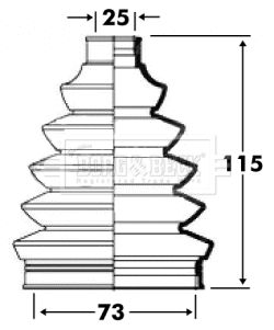 Bellow, drive shaft Borg & Beck BCB6089