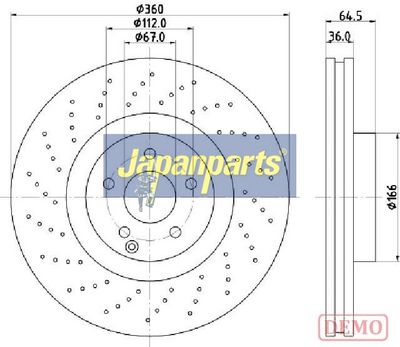 JAPANPARTS Тормозной диск