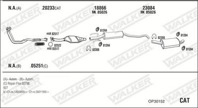 SISTEM DE ESAPAMENT WALKER OP30152