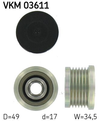 Механизм свободного хода генератора SKF VKM 03611 для RENAULT LAGUNA