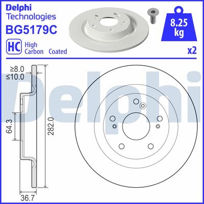 Bromsskiva DELPHI BG5179C