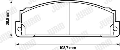 Комплект тормозных колодок, дисковый тормоз JURID 571463D для FIAT 128