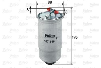 Топливный фильтр VALEO 587546 для HONDA FR-V