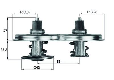 Thermostaat, koelvloeistof - TX3383D - MAHLE