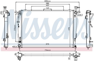 RADIATOR RACIRE MOTOR NISSENS 66781 4