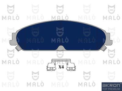 Комплект тормозных колодок, дисковый тормоз AKRON-MALÒ 1051077 для CHRYSLER 300C