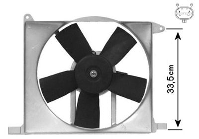 Вентилятор, охлаждение двигателя VAN WEZEL 3734746 для OPEL ASTRA