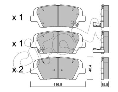 Brake Pad Set, disc brake 822-901-0