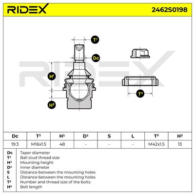 Шарнири RIDEX