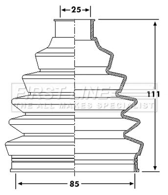 Bellow, drive shaft FIRST LINE FCB6205