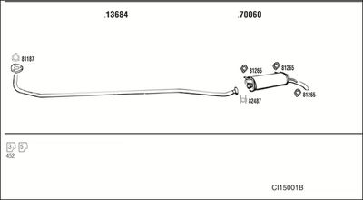 ABGASANLAGE WALKER CI15001B