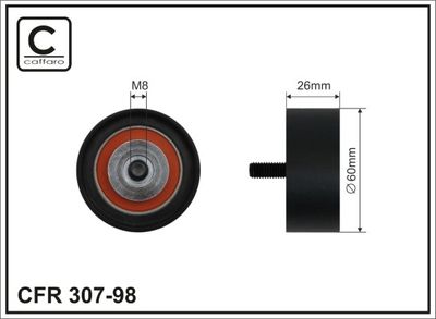 Deflection/Guide Pulley, V-ribbed belt 307-98