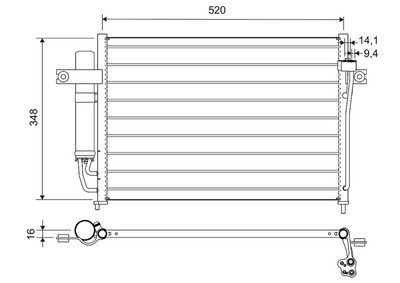 CONDENSATOR CLIMATIZARE VALEO 812703 0
