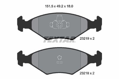 TEXTAR 2321901 Тормозные колодки и сигнализаторы  для FIAT ALBEA (Фиат Албеа)