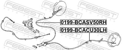 CABLU FRANA DE PARCARE FEBEST 0199BCACU30RH 1