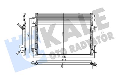 Конденсатор, кондиционер KALE OTO RADYATÖR 357985 для CHRYSLER 300C