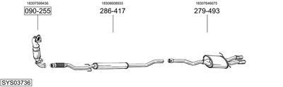 Изпускателна система BOSAL SYS03736