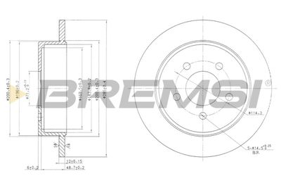 Тормозной диск BREMSI CD7378S для FORD USA EXPLORER