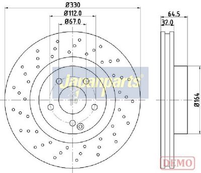 спирачен диск JAPANPARTS DI-0541C