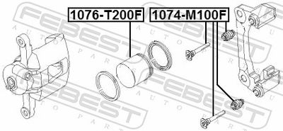 Guide Bolt, brake caliper 1074-M100F